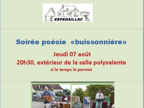Soirée poésie à Espédaillac : « Poésie buissonière »