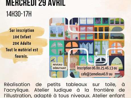 Atelier peinture au 3ème Lieu