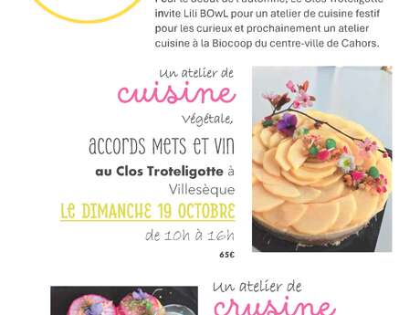 Atelier cuisine au Clos Troteligotte