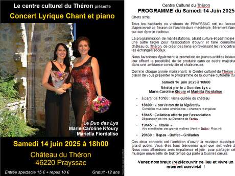 Journée culturelle et concert lyrique au Château du Théron