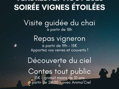 Soirée vignes étoilées au Clos Troteligotte