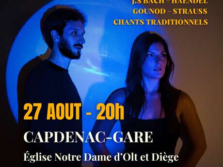 Concert Aether à Capdenac-Gare,  Concert récital piano et voix à la bougie