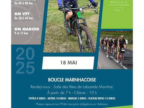 Rando cycliste: boucle marnhacoise
