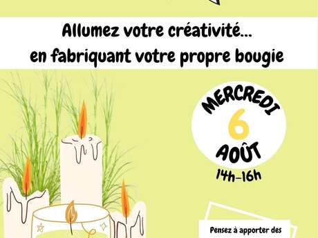 Atelier créatif : fabrique ta bougie à Figeac