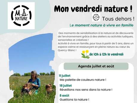 Animation nature "Ma palette de couleurs nature" M.A Nature