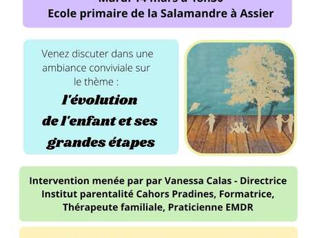 Apéro des parents à Assier : évolution de l'enfant et ses grandes étapes