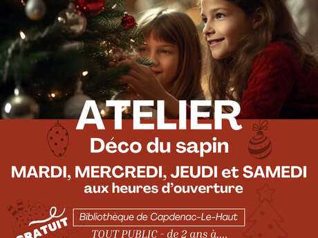 Atelier déco du sapin, bibliothèque de Capdenac-le-Haut