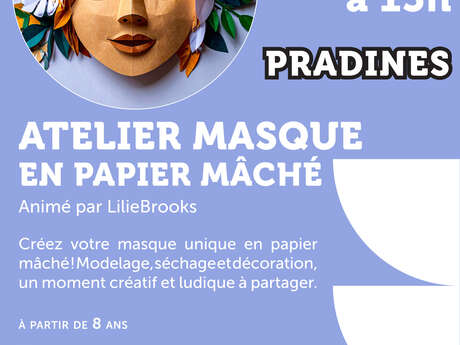 Atelier masque en papier mâché