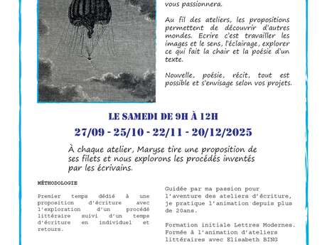 Atelier d'écriture à la médiathèque de Montcuq