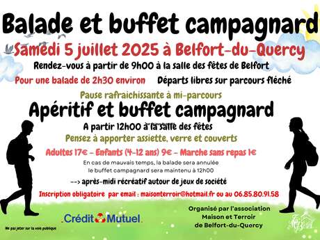 Balade et buffet campagnard