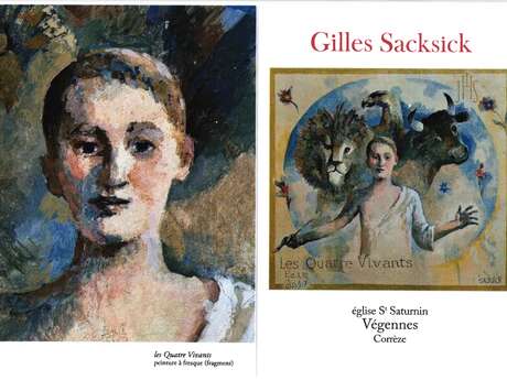 " Les Quatre Vivants" : peinture à fresque de Gilles Saksick