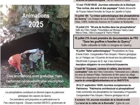 Journées du patrimoine phosphatières du Caoussadou à Puyjourdes.