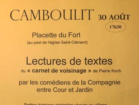 Lectures de textes à Camboulit