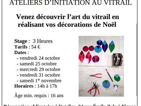 Ateliers d'initiation au vitrail à Figeac Ateliers d'initiation au vitrail à Figeac