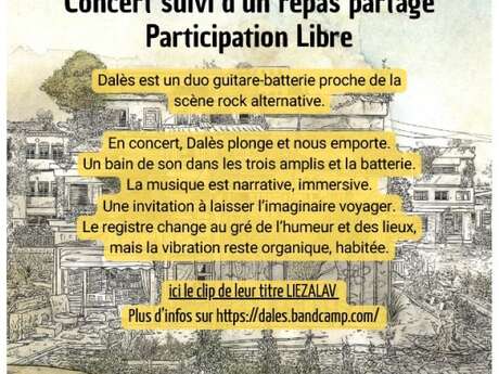 Les soupers de Bataillé à Figeac : concert Dalès, duo guitare-batterie