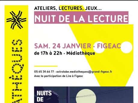Rendez-vous médiathèque à Figeac : "Les nuits de la lecture"