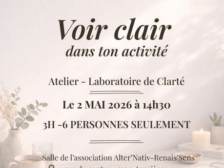 Atelier à Asprières "voir clair dans son activité"