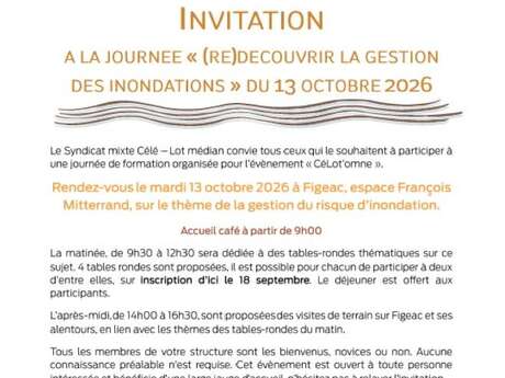 Journée " (re )decouvrir la gestion des inondations " à Figeac