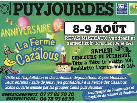 Anniversaire de la Ferme des Cazalous à Puyjourdes