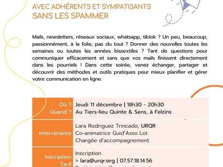 Soirée conférence avec URQR à Felzins