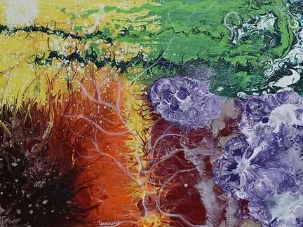 Atelier - Fleurs abstraites