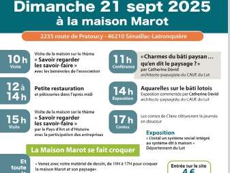 Maison Marot , conférence : « Charmes du bâti paysan… qu’en dit le paysage ? »