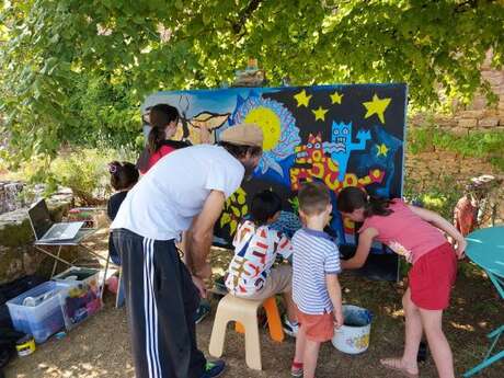 Visite-atelier en famille : Peinture collective