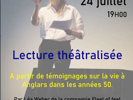 Lecture théâtralisée : témoignages d'Anglars dans les années 1950