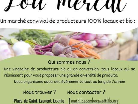 Marché bio à Saint-Laurent-Lolmie