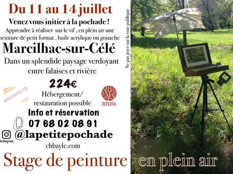 Stage de peinture en plein air à  Marcilhac-sur-Célé