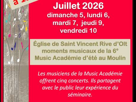 Concerts de la la sixième Académie Musicale