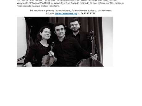 Concert du Trio Montecristo à l'Abbatiale des Junies