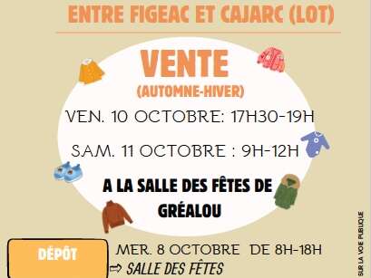 Bourse aux vêtements 0/16 ans  à Gréalou