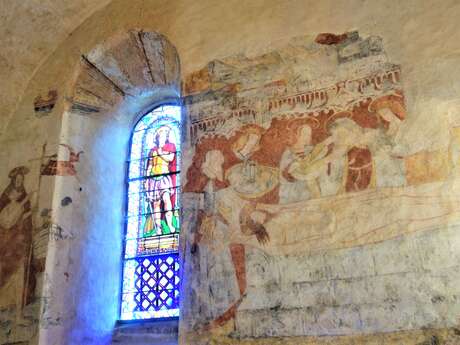 Visite-découverte des peintures murales de l’église de Soulomès, avec Emmanuel MOUREAU, chargé de protection à la DRAC Occitanie