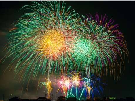 Feu d'artifice, dans le cadre de la fête de Montvalent