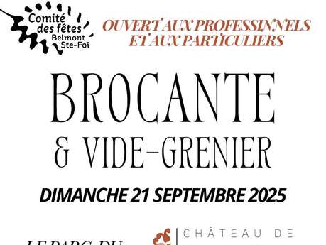 Brocante et vide-greniers à Belmont-Sainte-Foi