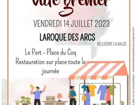 Brocante du 14 juillet de Laroque des Arcs Brocante du 14 juillet de Laroque des Arcs