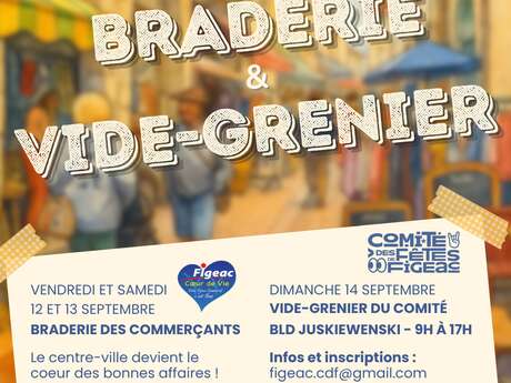 Braderie et vide-greniers à Figeac