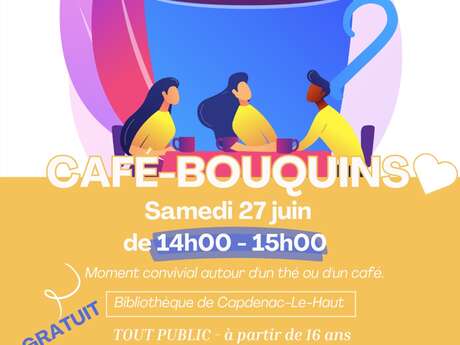 Café-bouquins à la bibliothèque de Capdenac-Le-Haut