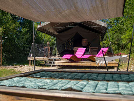 Aux Lodges du Mas de Nadal : Lodge Safari Suite pour 2 personnes avec Jacuzzi