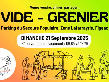 Vide-Grenier à Figeac avec le Secours Populaire