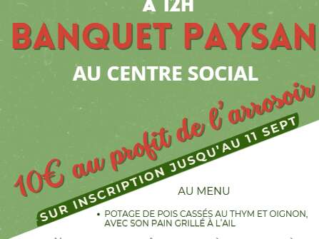 Festival Re-naissance au centre sociale de Figeac :  banquet paysan