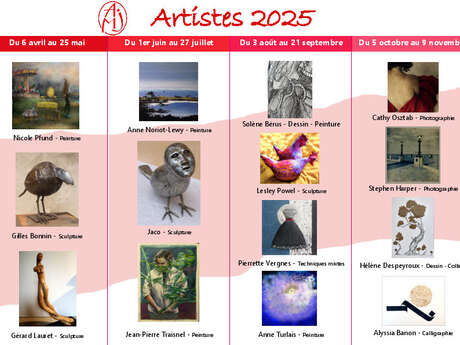 Exposition de photographies, dessins, collage et calligraphie à la Maison Jacob