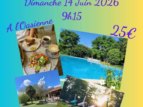 Yoga d’été et brunch piscine à L’Oasienne