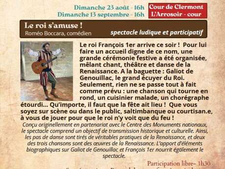 Festival Re-Naissance à Figeac , spectacle : "le roi s’amuse !"