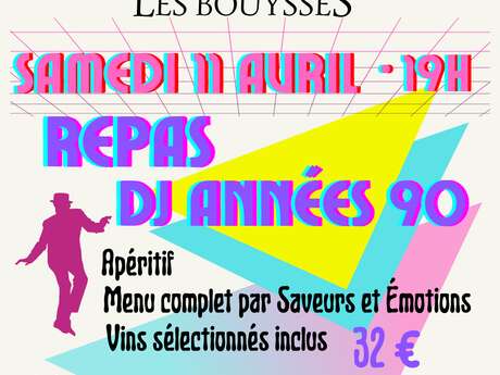 Repas et soirée DJ année 90