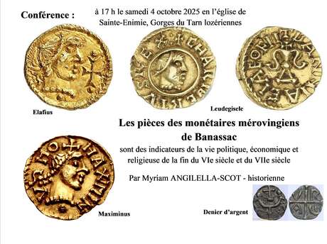 CONFÉRENCE : LES PIÈCES DES MONÉTAIRES MÉROVINGIENS DE BANASSAC