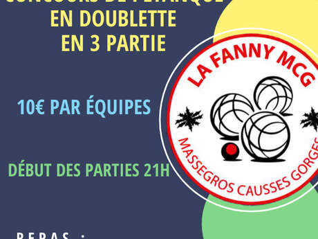 CONCOURS DE PÉTANQUE CONCOURS DE PÉTANQUE