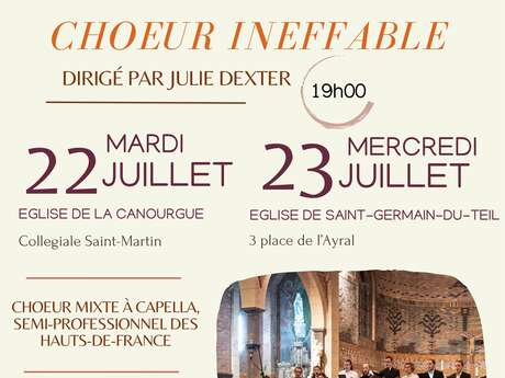 CONCERT A CAPPELLA DE L'ENSEMBLE VOCAL "LE CHOEUR INEFFABLE"