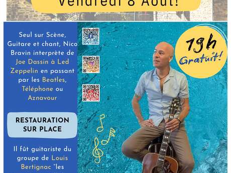 CONCERT AU MOULIN D'AUXILLAC : NICO BRAVIN